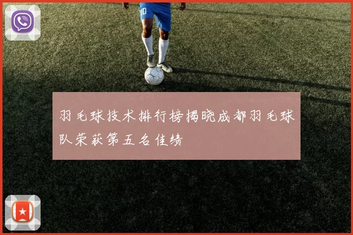 羽毛球技术排行榜揭晓成都羽毛球队荣获第五名佳绩